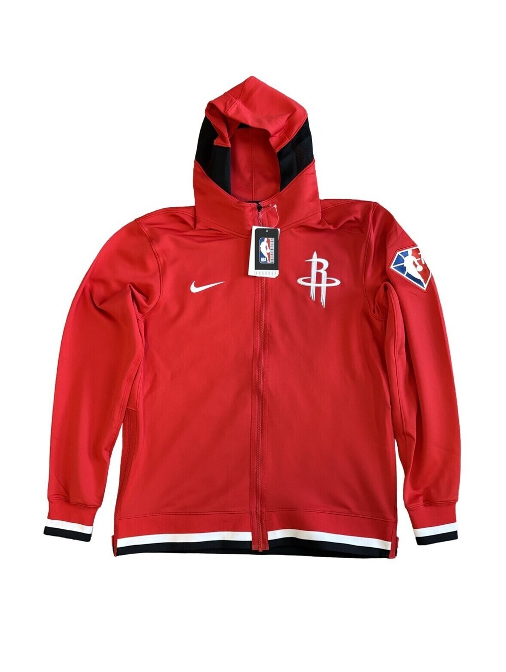 NIKE Houston Rockets NBA 75th Showtime Hoodie Jacket Red Men's Size Medium NWT